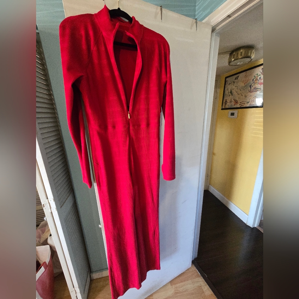 Athleta/Alicia Keys Collaboration Vibrant Red Jumpsuit